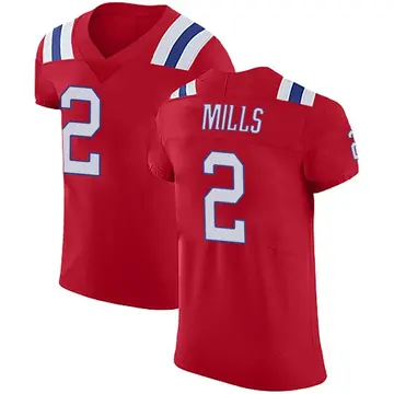 Nike Jalen Mills Men's Elite New England Patriots Red Vapor Untouchable Alternate Jersey