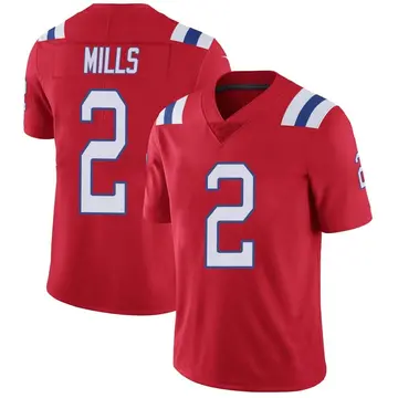 Nike Jalen Mills Men's Limited New England Patriots Red Vapor Untouchable Alternate Jersey