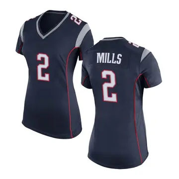 Nike Jalen Mills Women's Game New England Patriots Navy Blue Team Color Jersey