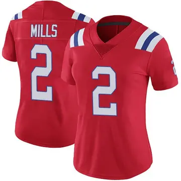 Nike Jalen Mills Women's Limited New England Patriots Red Vapor Untouchable Alternate Jersey