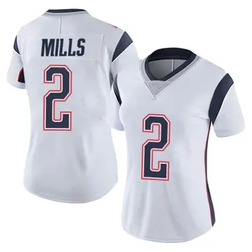 Nike Jalen Mills Women's Limited New England Patriots White Vapor Untouchable Jersey