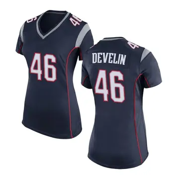 Nike James Develin Women's Game New England Patriots Navy Blue Team Color Jersey