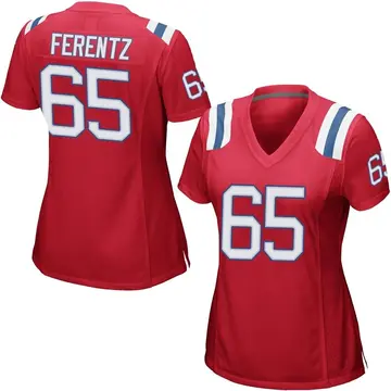 Nike James Ferentz Women's Game New England Patriots Red Alternate Jersey