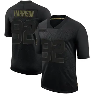 Nike James Harrison Men's Limited New England Patriots Black 2020 Salute To Service Jersey