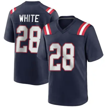 Nike James White Men's Game New England Patriots Navy Blue Team Color Jersey