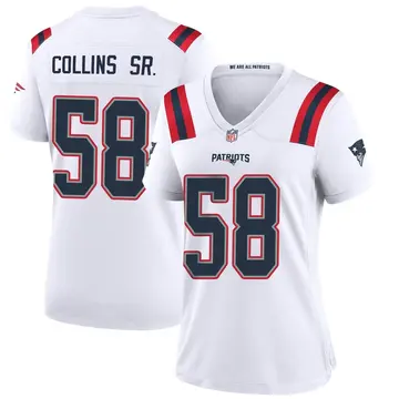 Nike Jamie Collins Sr. Women's Game New England Patriots White Jersey
