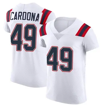 Nike Joe Cardona Men's Elite New England Patriots White Vapor Untouchable Jersey