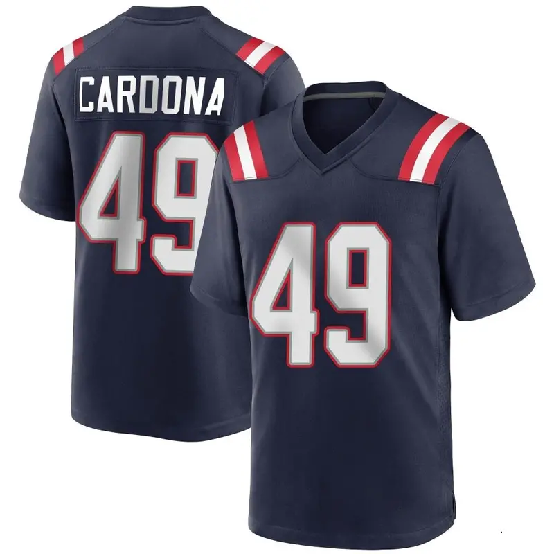 Nike Joe Cardona Men's Game New England Patriots Navy Blue Team Color Jersey