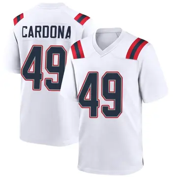 Nike Joe Cardona Men's Game New England Patriots White Jersey