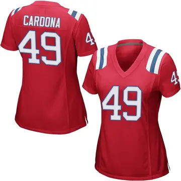 Nike Joe Cardona Women's Game New England Patriots Red Alternate Jersey