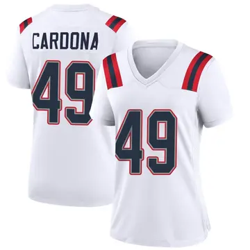 Nike Joe Cardona Women's Game New England Patriots White Jersey