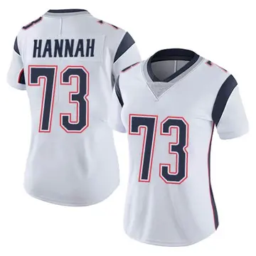 Nike John Hannah Women's Limited New England Patriots White Vapor Untouchable Jersey