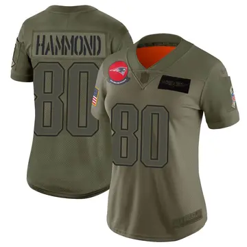 Nike Josh Hammond Women's Limited New England Patriots Camo 2019 Salute to Service Jersey