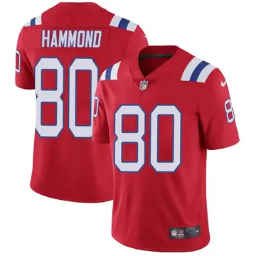 Nike Josh Hammond Youth Limited New England Patriots Red Vapor Untouchable Alternate Jersey