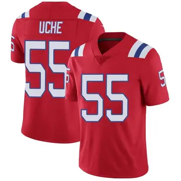 Nike Josh Uche Men's Limited New England Patriots Red Vapor Untouchable Alternate Jersey