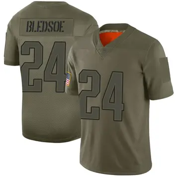 Nike Joshuah Bledsoe Men's Limited New England Patriots Camo 2019 Salute to Service Jersey