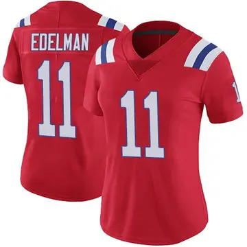 Nike Julian Edelman Women's Limited New England Patriots Red Vapor Untouchable Alternate Jersey