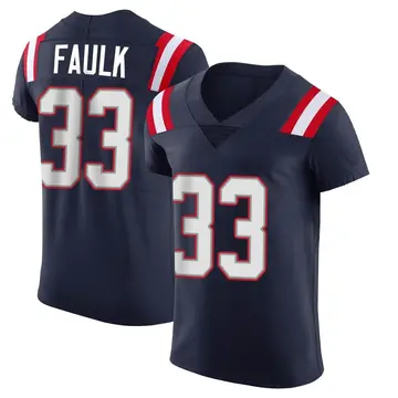 Nike Kevin Faulk Men's Elite New England Patriots Navy Team Color Vapor Untouchable Jersey