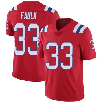 Nike Kevin Faulk Men's Limited New England Patriots Red Vapor Untouchable Alternate Jersey