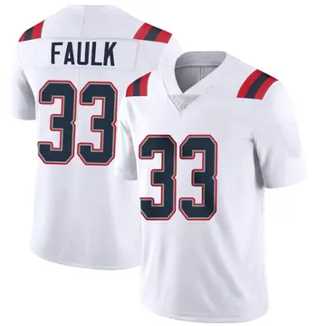 Nike Kevin Faulk Men's Limited New England Patriots White Vapor Untouchable Jersey