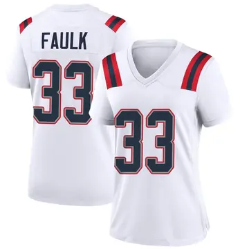 Nike Kevin Faulk Women's Game New England Patriots White Jersey