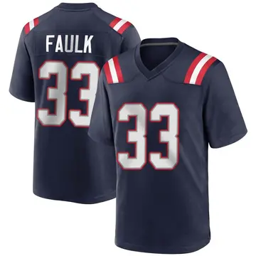 Nike Kevin Faulk Youth Game New England Patriots Navy Blue Team Color Jersey