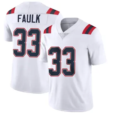 Nike Kevin Faulk Youth Limited New England Patriots White Vapor Untouchable Jersey