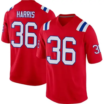 Nike Kevin Harris Men's Game New England Patriots Red Alternate Jersey