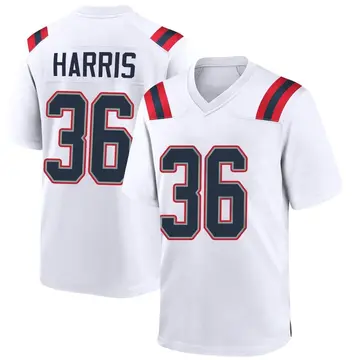 Nike Kevin Harris Men's Game New England Patriots White Jersey