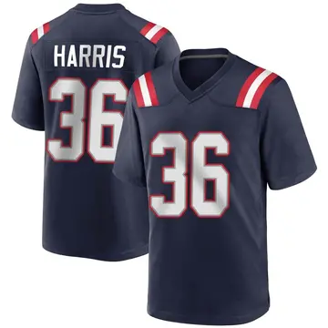 Nike Kevin Harris Youth Game New England Patriots Navy Blue Team Color Jersey