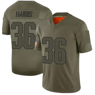 Nike Kevin Harris Youth Limited New England Patriots Camo 2019 Salute to Service Jersey