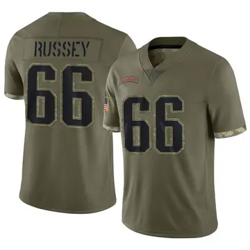 Nike Kody Russey Men's Limited New England Patriots Olive 2022 Salute To Service Jersey