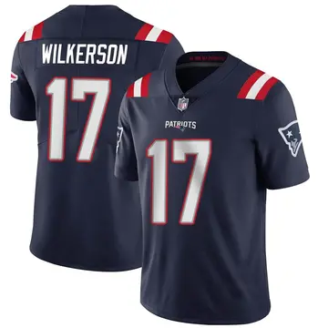 Nike Kristian Wilkerson Men's Limited New England Patriots Navy Team Color Vapor Untouchable Jersey