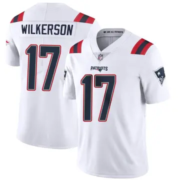 Nike Kristian Wilkerson Men's Limited New England Patriots White Vapor Untouchable Jersey