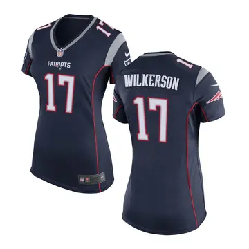 Nike Kristian Wilkerson Women's Game New England Patriots Navy Blue Team Color Jersey