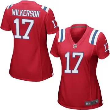 Nike Kristian Wilkerson Women's Game New England Patriots Red Alternate Jersey