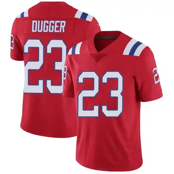 Nike Kyle Dugger Men's Limited New England Patriots Red Vapor Untouchable Alternate Jersey