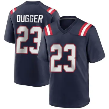 Nike Kyle Dugger Youth Game New England Patriots Navy Blue Team Color Jersey