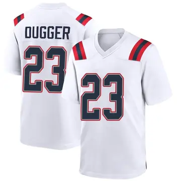 Nike Kyle Dugger Youth Game New England Patriots White Jersey