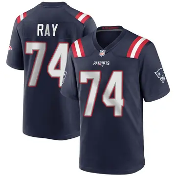 Nike LaBryan Ray Men's Game New England Patriots Navy Blue Team Color Jersey
