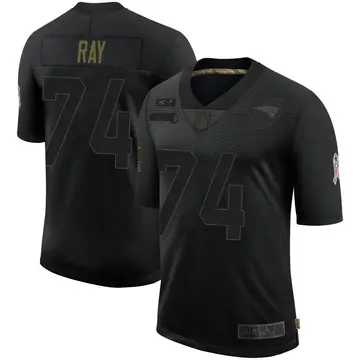 Nike LaBryan Ray Men's Limited New England Patriots Black 2020 Salute To Service Jersey