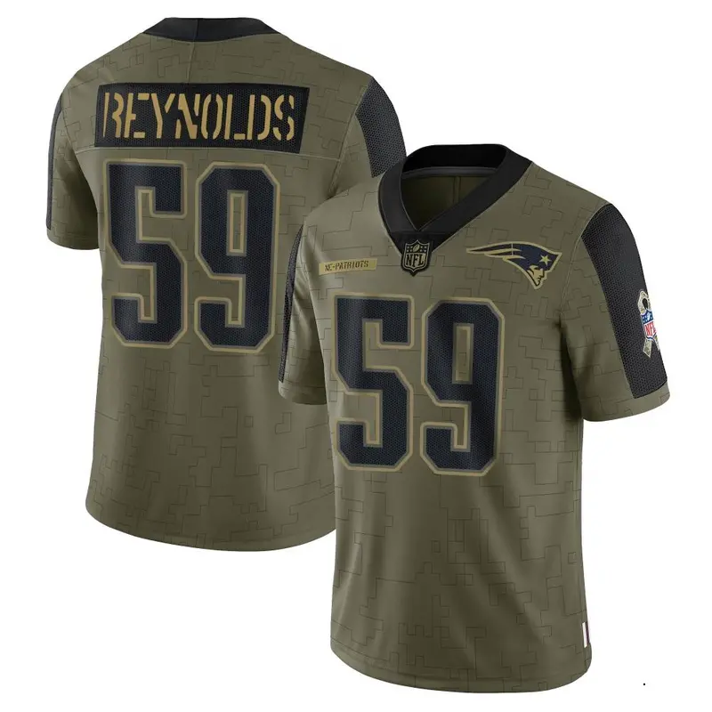 Nike LaRoy Reynolds Youth Limited New England Patriots Olive 2021 Salute To Service Jersey