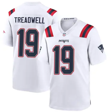 Nike Laquon Treadwell Men's Game New England Patriots White Jersey