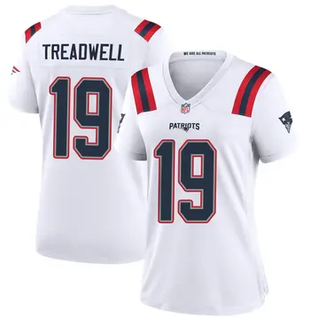 Nike Laquon Treadwell Women's Game New England Patriots White Jersey