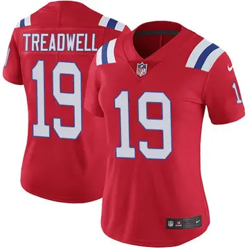 Nike Laquon Treadwell Women's Limited New England Patriots Red Vapor Untouchable Alternate Jersey