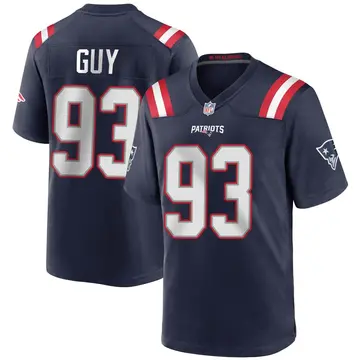 Nike Lawrence Guy Men's Game New England Patriots Navy Blue Team Color Jersey