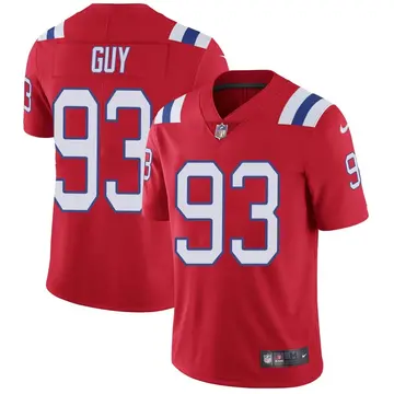 Nike Lawrence Guy Men's Limited New England Patriots Red Vapor Untouchable Alternate Jersey