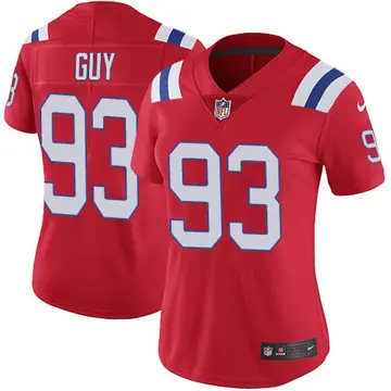 Nike Lawrence Guy Women's Limited New England Patriots Red Vapor Untouchable Alternate Jersey