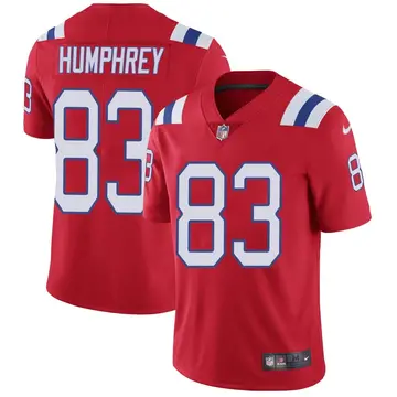 Nike Lil'Jordan Humphrey Men's Limited New England Patriots Red Vapor Untouchable Alternate Jersey