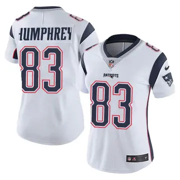 Nike Lil'Jordan Humphrey Women's Limited New England Patriots White Vapor Untouchable Jersey